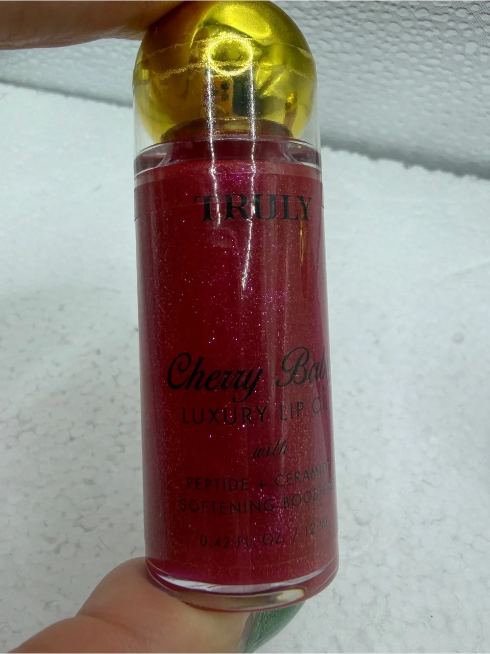 TRULY Luxury Lip Oil Duo — Cherry Baby & Glazed Donut